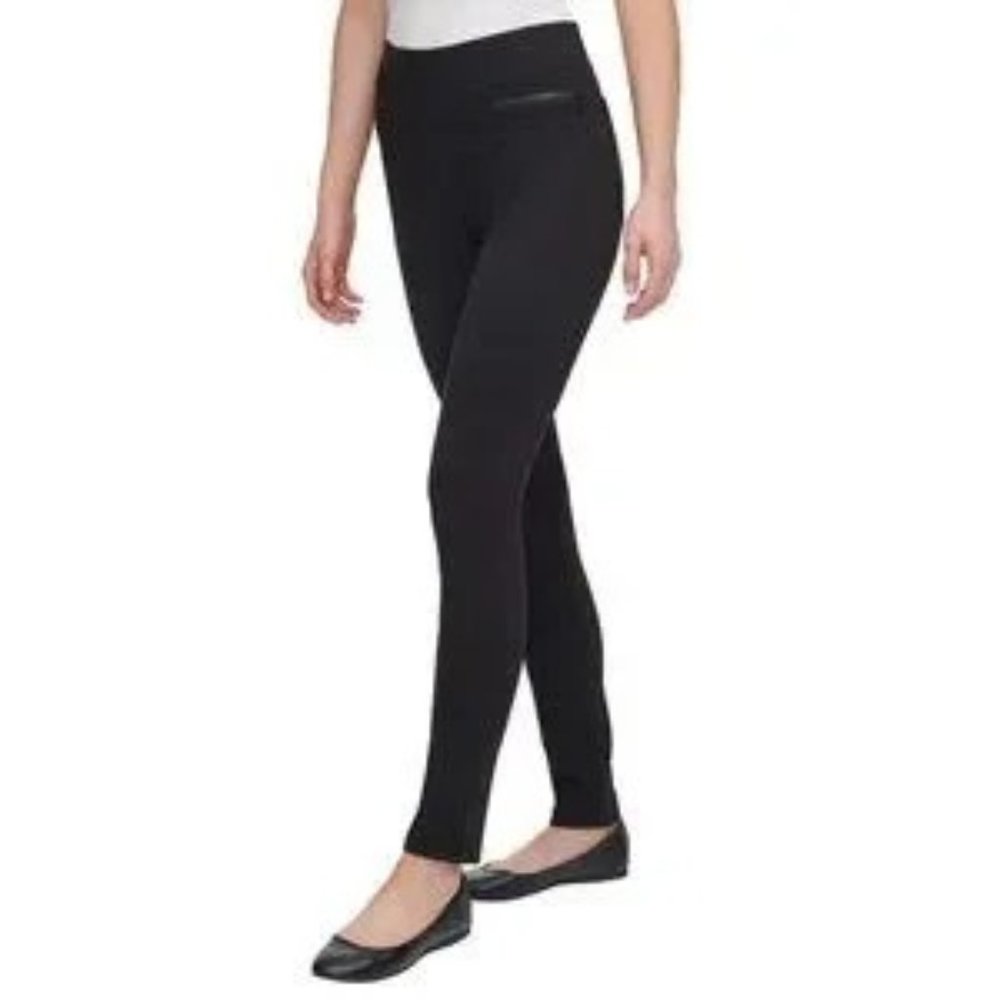 DKNY Jeans Women's Mid Rise Pull-On Ponte Pant --Black